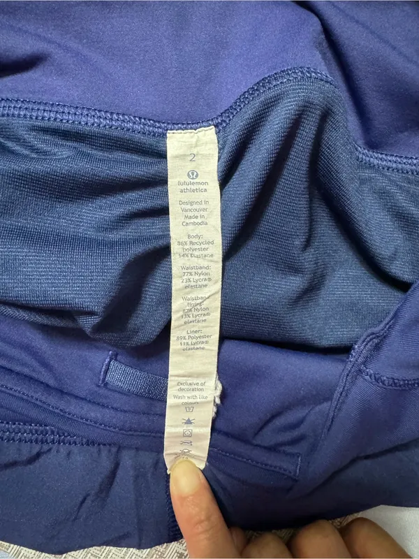 Lululemon Athletica Navy Blue Workout Athletic Shorts Size 2 - Image 4