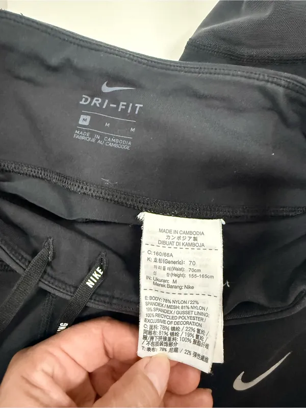 Nike Black Leggings with Silver Swoosh - Image 7