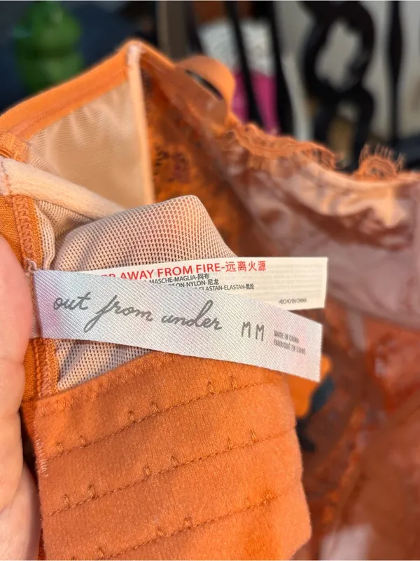 Out from under Urban Outfitters womens Modern Love corset top orange M - Image 4