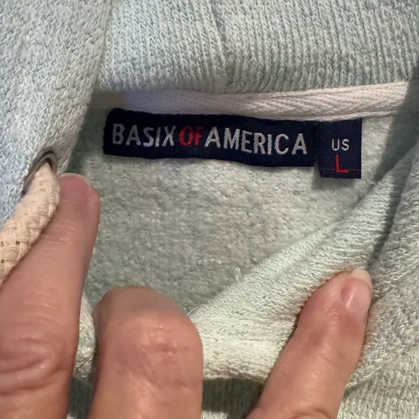 Basix of America Mint Green Graphic Hoodie - Image 7