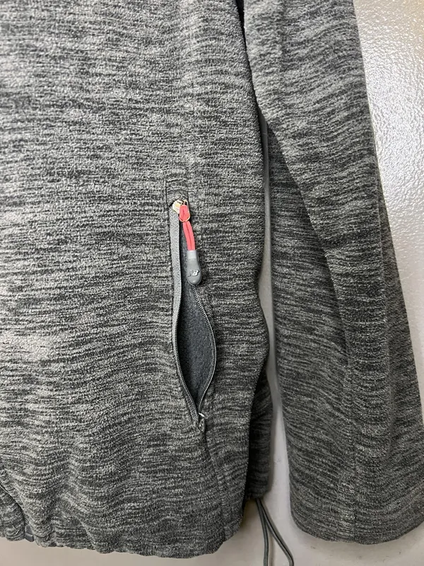 New Balance Jacket Womens Medium Gray Fleece Hooded Full Zip Pockets Athletic - Image 5