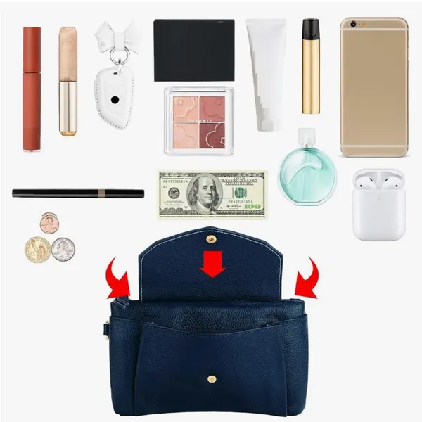 Yaluxe Blue Leather Wristlet - Image 5