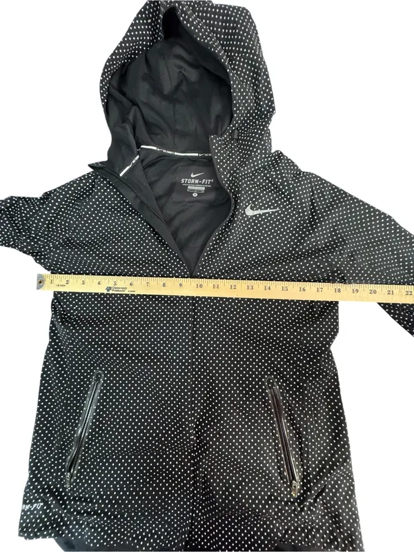 Nike Black storm fit Jacket with White Dot Print - Image 3