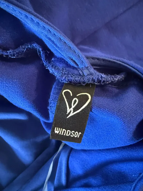 Speechless Cobalt Blue Strappy-Back Fit-and-Flare Dress Size Large - Image 3