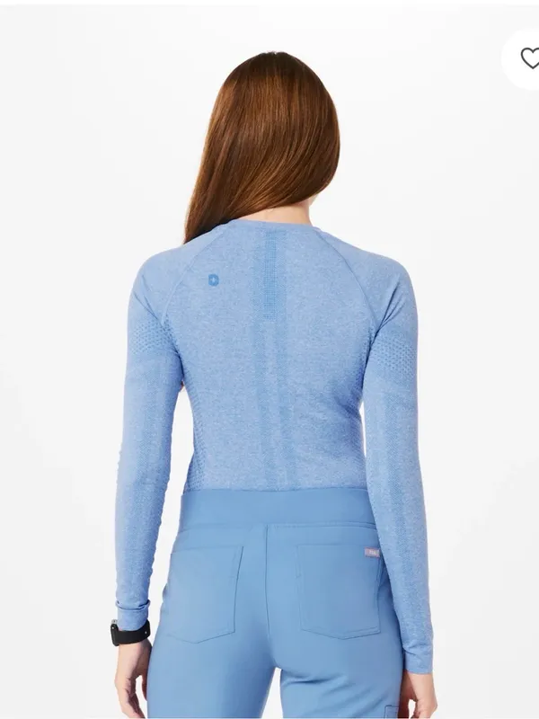 Salta Seamless Long-Sleeve Under scrub Ceil Blur Size Small NWT - Image 3