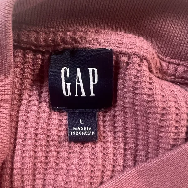 Gap Oversized Waffle Knit Mock Neck Top T-Shirt Womens Large Berry Slouchy Boxy‎ - Image 9