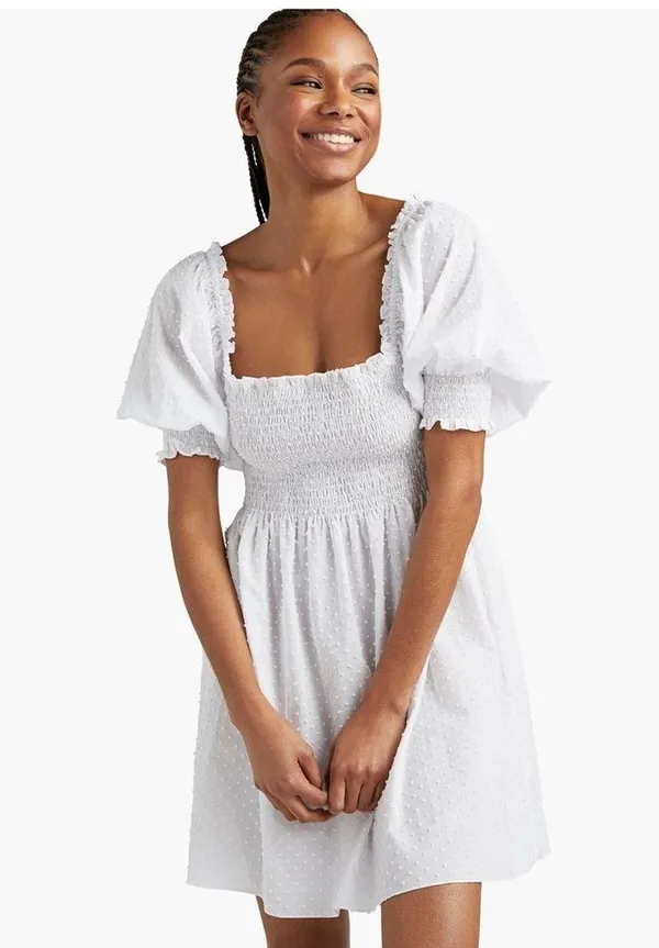 HILL HOUSE Athena Nap Dress, White Swiss Dot, Small - Image 3