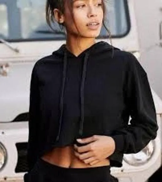 Intimately Free People| XS | Sweater Shorts Set Hoodie Knit 2 Piece Cropped - Image 2
