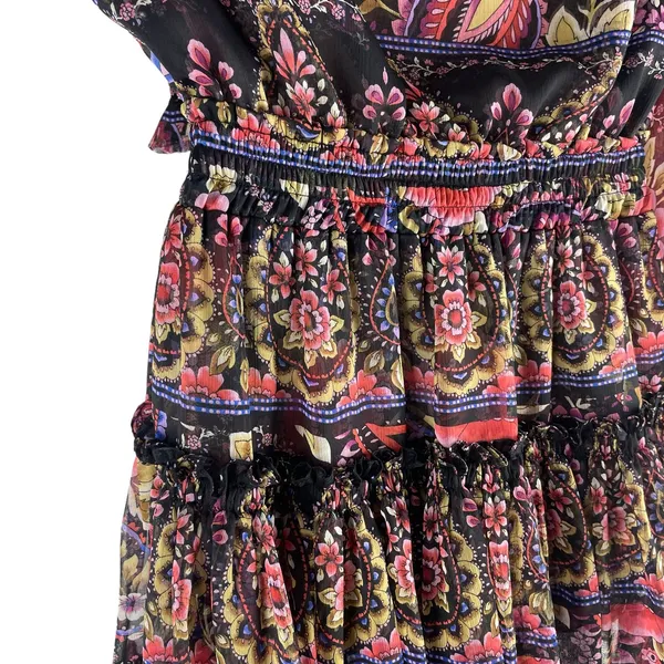 MISA Los Angelos Elisabetta Mini Dress Flora Valentina Print Size S - Image 8