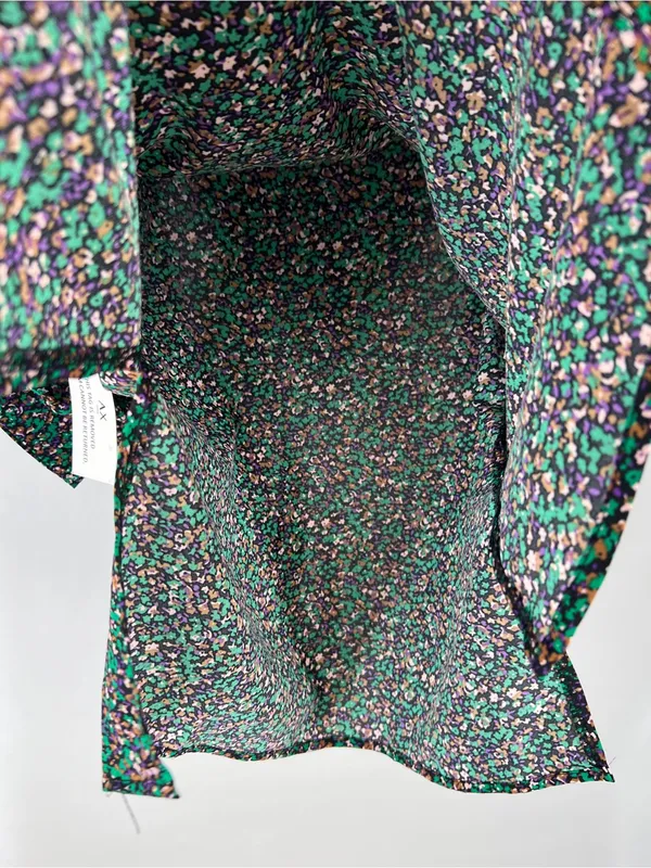 AX Paris Floral High Neck‎ Balloon Sleeve Blouse Size 6 NWT - Image 4