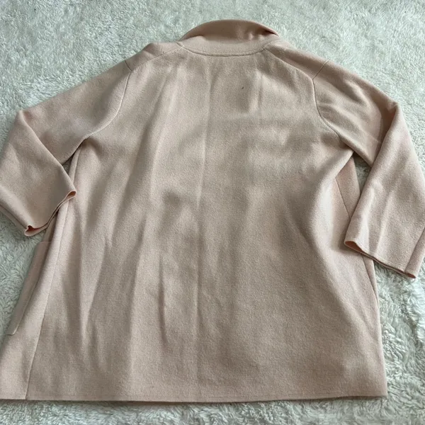 J Crew Womens Merino Wool Dusty Pink Blazer M Cardigan Preppy Country Club Core - Image 2