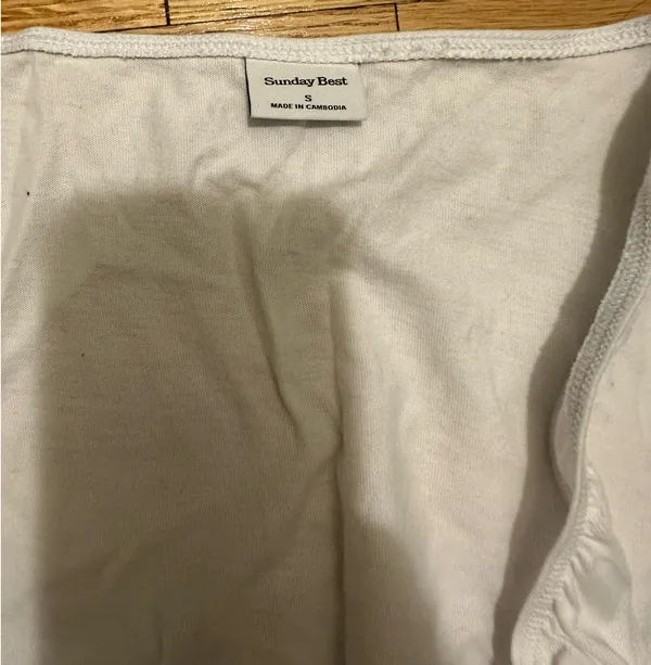 NWOT Aritzia Sunday Best Tie Top in White - Image 5