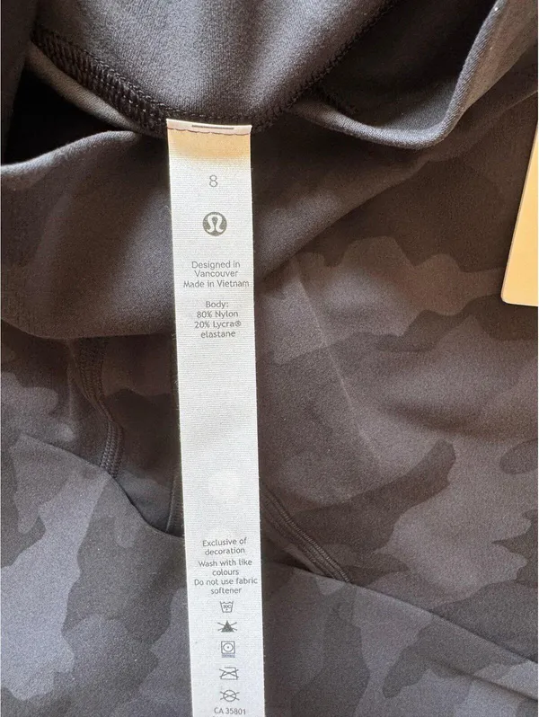 Lululemon Align High Rise 25” Heritage Camo Black H3DC Size 8 NWT - Image 6