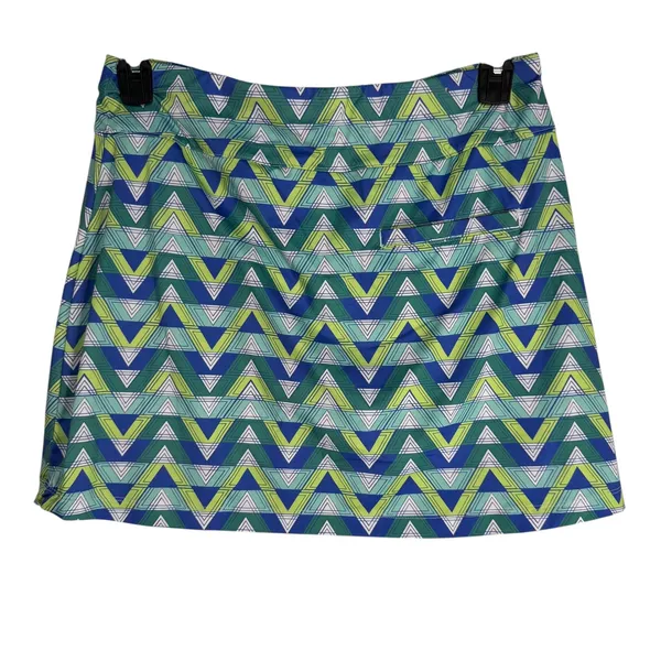 Lillie Grace Womens Skort Geometric Print‎ Blue Athletic Golf Tennis Skirt M - Image 7