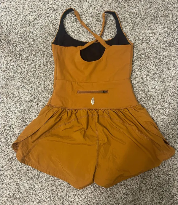 Free People Burnt Orange Romper - Image 2