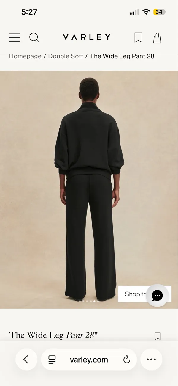 Varley double soft wide leg pant 28” - Image 3