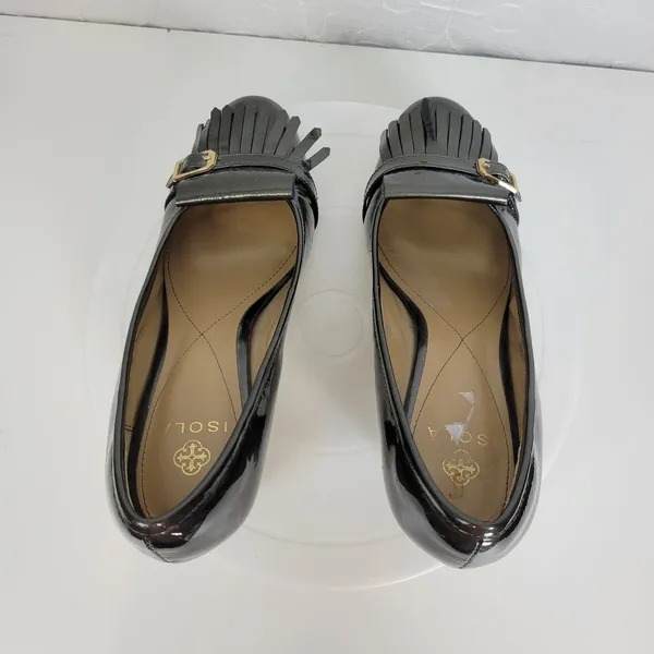 Isola Womens Heels 8 Brown Tassel Front Closed Round Toe Slip-On Shoes Pumps - Image 6