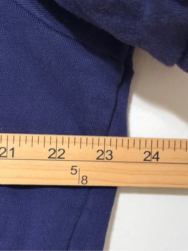 Anthropologie Maeve Puff-Sleeve Sweatshirt Tee in Navy Size XL Top - Image 6