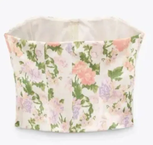 NWT Zara Floral Corset Top - Image 2