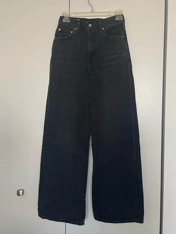 Levi’s Ribcage Wide Leg Black Jeans - Image 5