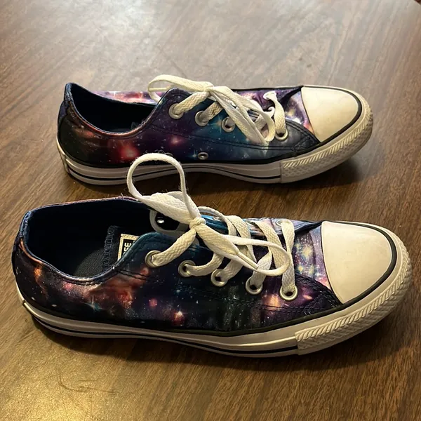 Converse Satin Galaxy Low Top Shoes Size 6 - Image 2