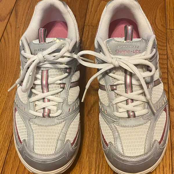 Skechers Womens Shape Ups 11814 Toning Pink White‎ Walking Shoes Size 8.5 - Image 2