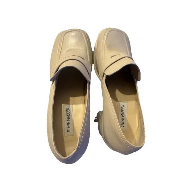 STEVE MADDEN Leather Platform Loafer Womens Size 10M - Image 6