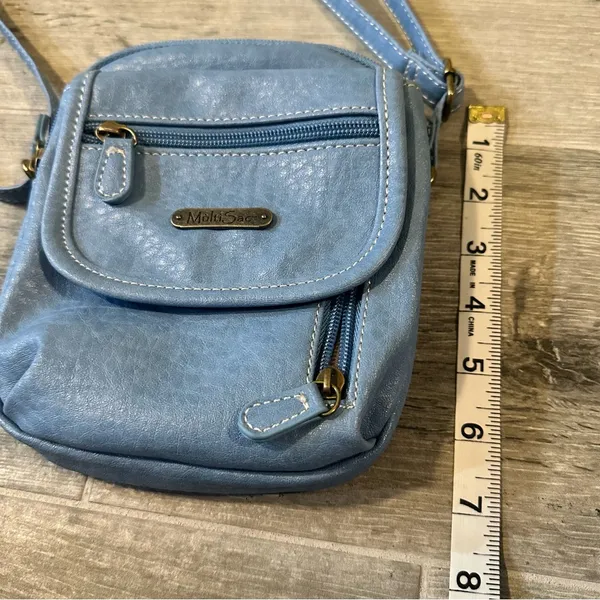 MultiSac Mini Micro Everest Crossbody Bag Light Blue Minimalist Travel - Image 7