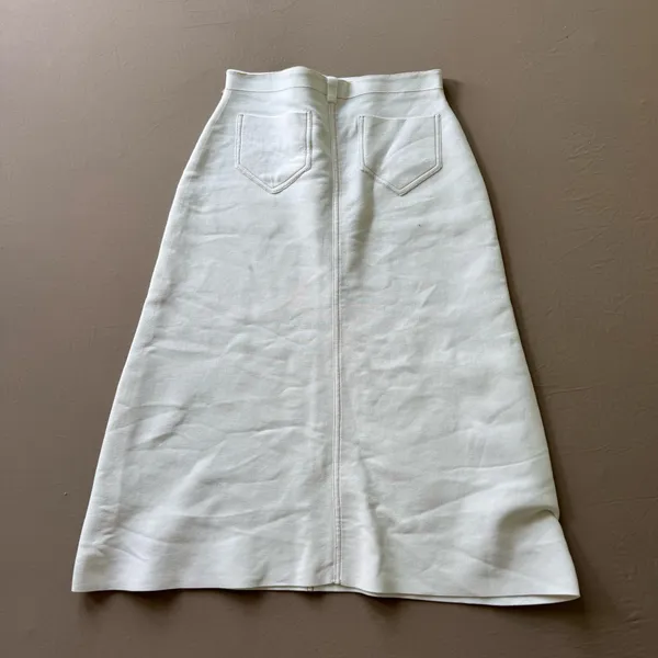 Apparalel Denim Style A-Line Knit Skirt - Image 2