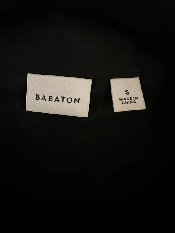 Aritzia Babaton Black V-Neck Mini Dress - Image 4