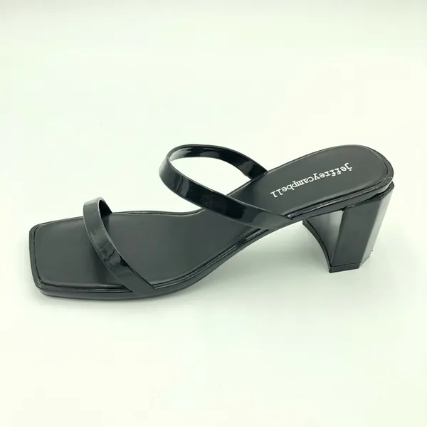 NWOT Black Jeffrey Campbell Jamm-3 Jelly Slide Sandal Heels Size 10 - Image 10