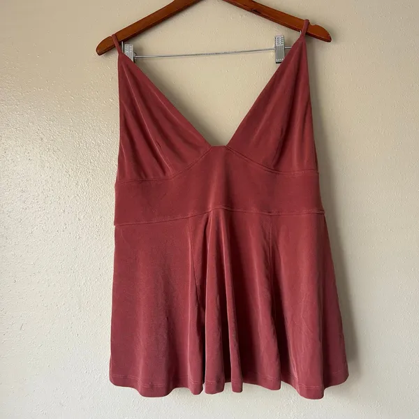 Free People Never Let You Go Boho Tie Back Tank in Rust Size Large - Image 7