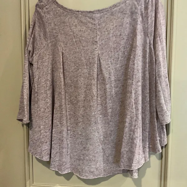 WE THE FREE People Heather Maroon Pink Swing Top Oversized 3/4 Sleeve Sz Small S - Image 4