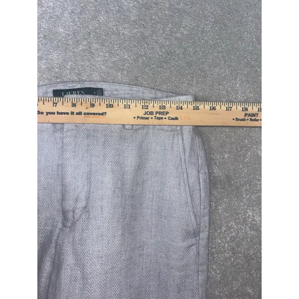 lauren ralph lauren cropped wide leg trouser pants‎ size 6 twill - Image 8