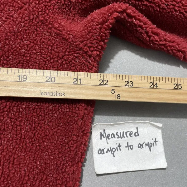 Cabelas Berber Fleece Womens Size Large Red Zip Jacket Gorpcore Country Sherpa - Image 7