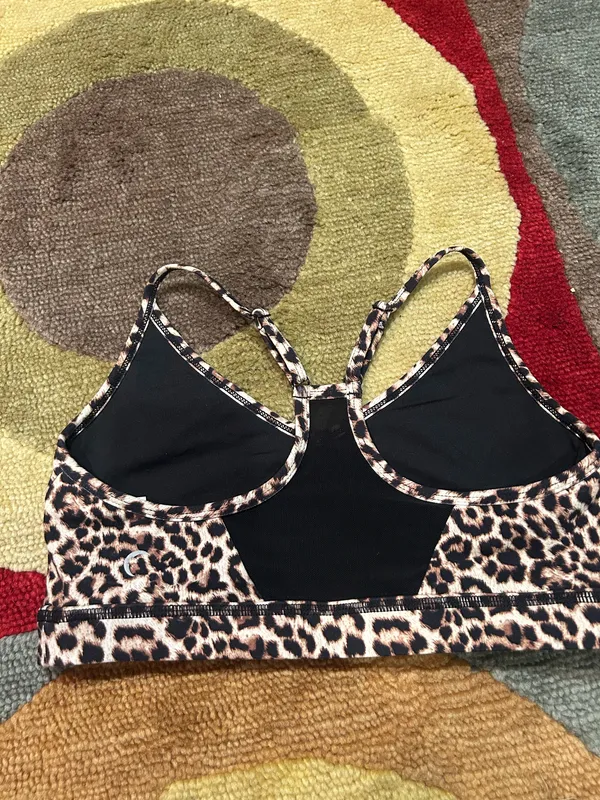 ZYIA Active Brilliant Sports Bra Mesh Leopard Print Animal Print Women’s Medium - Image 3