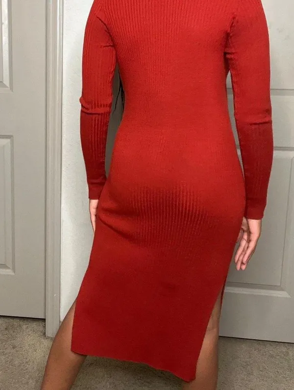 Women’s Maxi Orange Dress Size 4 - Image 4