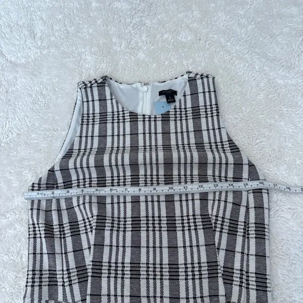 Ann Taylor Womens Blk/White Plaid Sheath Dress 8P Teacher Business Work Career - Image 4
