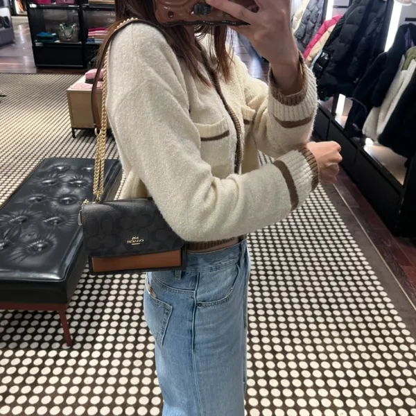 Coach C9946 Mini Klare Crossbody In Signature Canvas - Gold/Brown/Redwood - Image 6