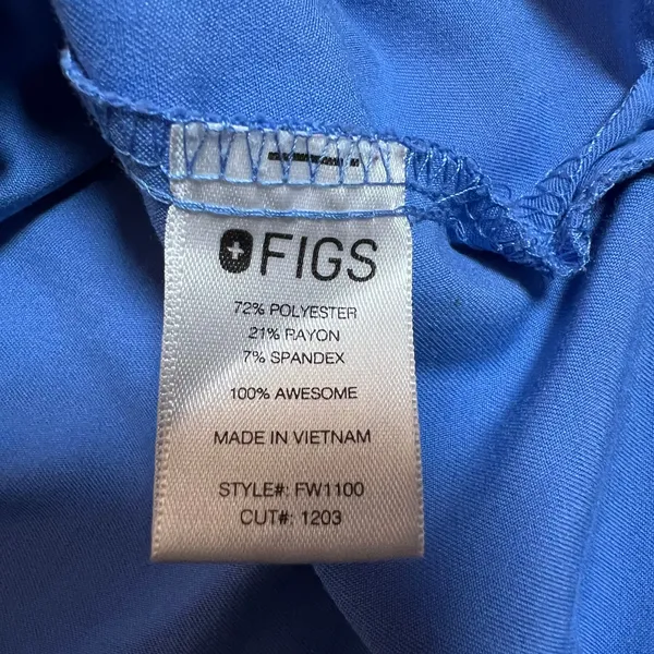 FIGS Technical Collection V-Neck Casma Three-Pocket Scrub Top Size Small - Image 6