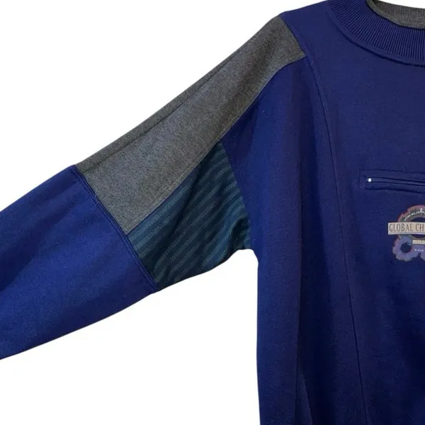 Vintage Gitano Blue Pullover Sweatshirt 90s Utility‎ Aesthetic Retro Sport Core - Image 3