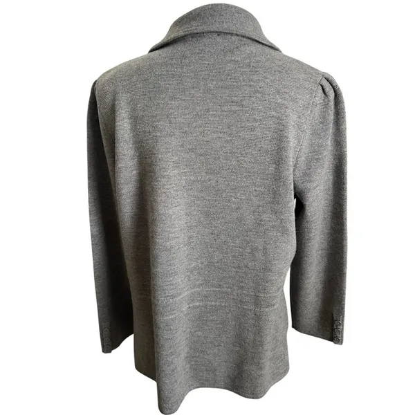 Talbots Sweater Blazer in Merino Wool XP Plus Petite Grey - Image 6