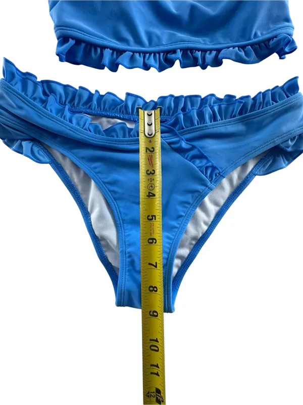 Pink Lily Royal Blue Ruffle Bikini Set - Image 6