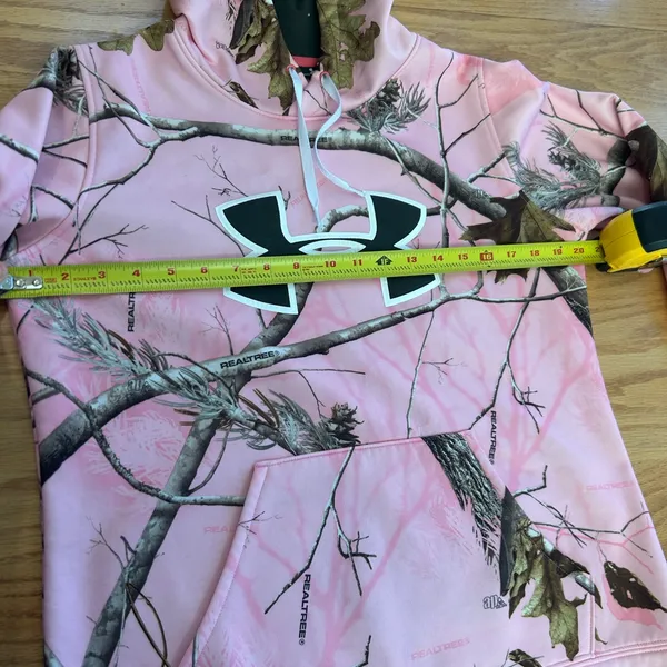Under Armour RealTree Camo‎ Hunting Pink Hoodie Sweatshirt Size Small Women’s - Image 5
