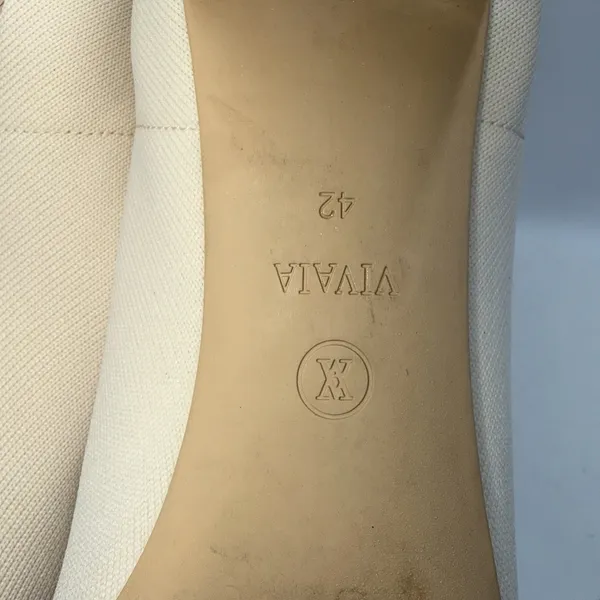 VIVAIA Julie Almond Toe Chunky Heel Beige Tan Knit Comfort Womens EU 42 US 10.5 - Image 8