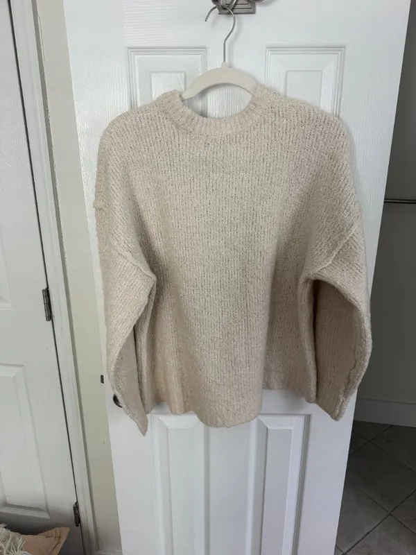 ASOS Cream Boucle Crewneck - Image 2