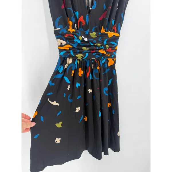 Plenty by Tracy Reese Nikkita Dress Women Small Black Harvest Floral Ruched NWT - Image 7