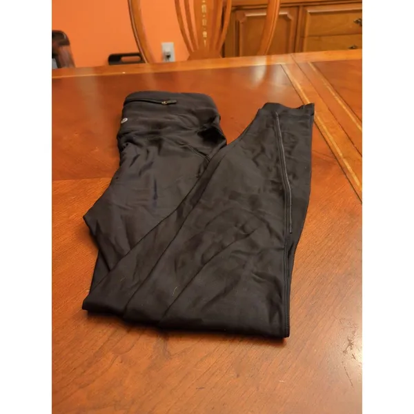 LULULEMON Women's Wunder Under High-Rise Cotton Black Pants Leggings Size 6 - Image 4