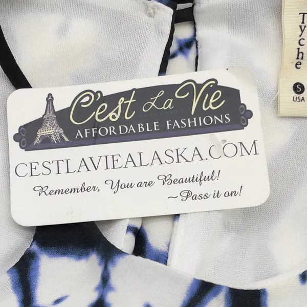 Tyche Geometric Halter Mini Dress Women Small Coastal Artsy Summer‎ Contemporary - Image 9