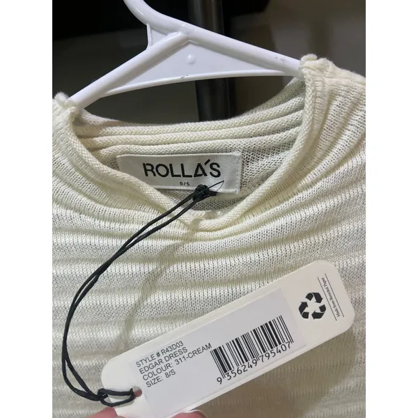 ROLLA'S Edgar Knit Maxi Dress Cream Womens Size Small - Image 10